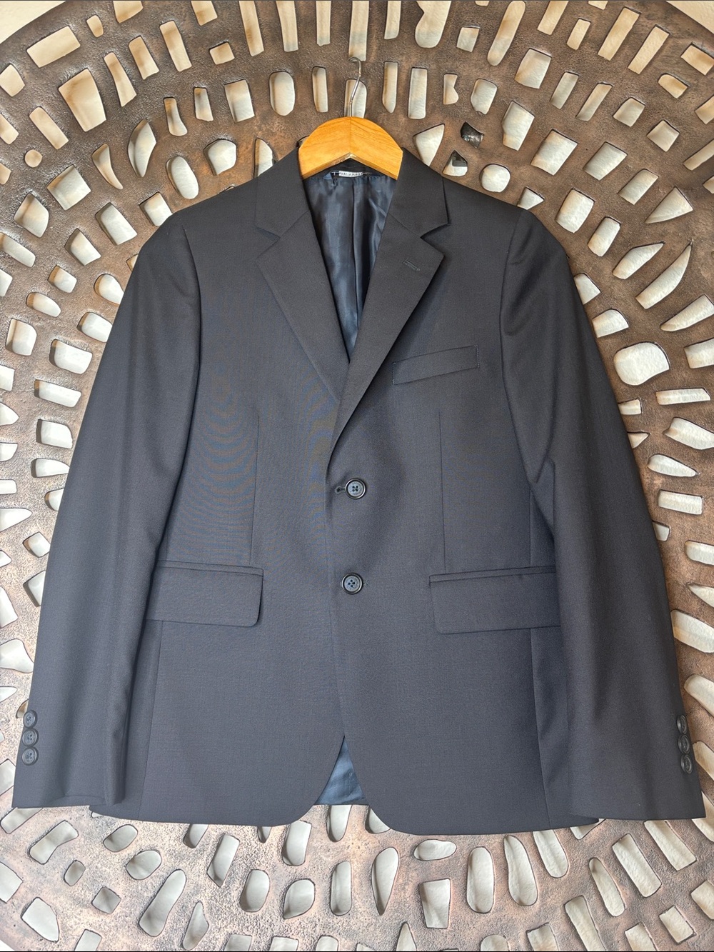🖤 Brooks Brothers Boys Black Wool Suit Blazer Jacket 14 Lined Formal 2 Button
